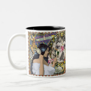 Antiquarian Imaginarium Collage Mug Two-Tone