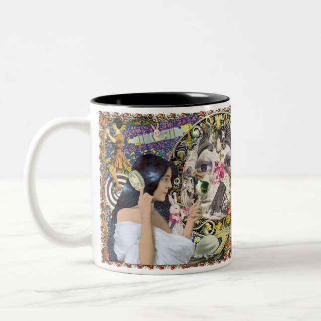 Antiquarian Imaginarium Collage Mug Two-Tone (Left)