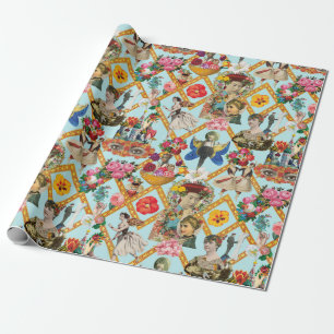 Antiquarian Tile Wrapping Paper