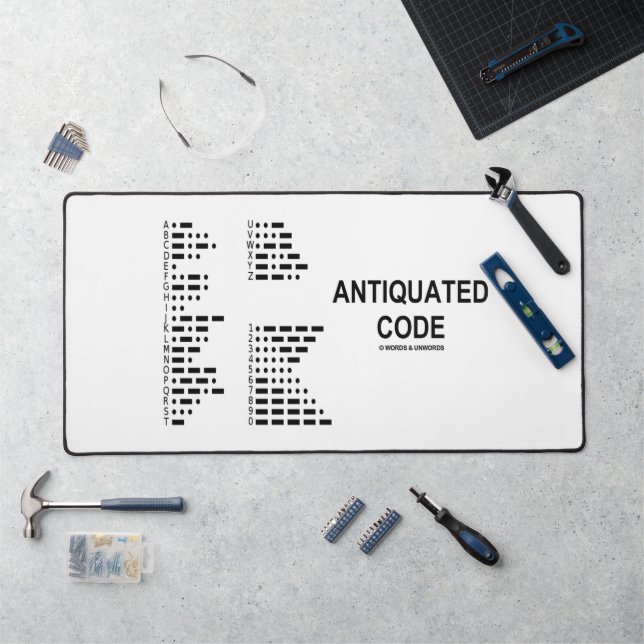 Antiquated Code International Morse Code Humour Desk Mat (Workstation)