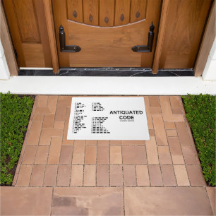 Antiquated Code International Morse Code Humour Doormat