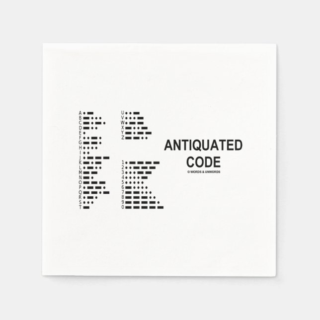 Antiquated Code International Morse Code Humour Napkin (Front)