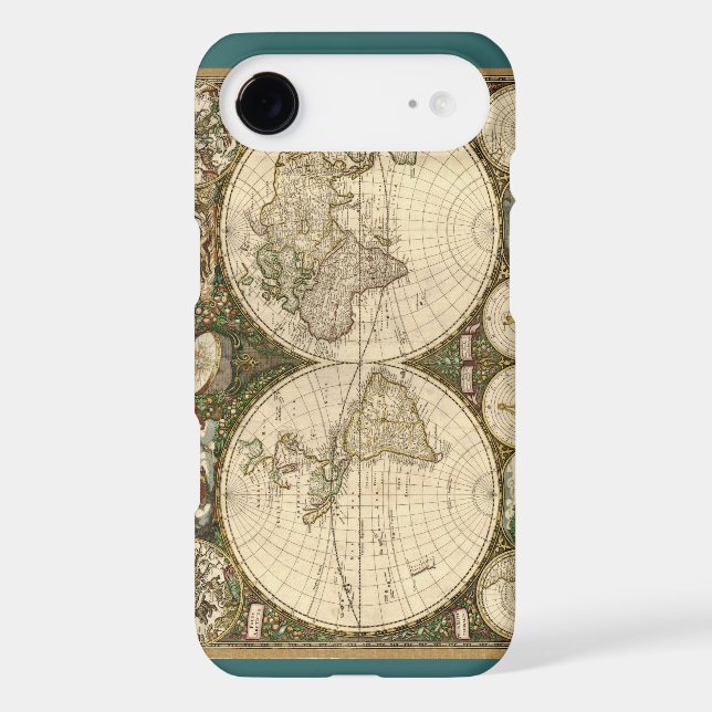 Antique 1660 World Map by Frederick de Wit Case-Mate Samsung Galaxy Case (Back)