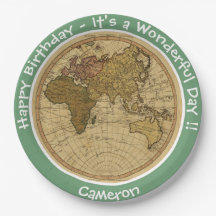 Antique 1786 Eastern Hemisphere Map Theme Party