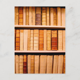 Antique 17th Century Leather Binding Books Postcard