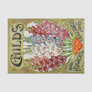 Antique 1908 Gladiolus Garden Catalogue Tissue Tissue Paper