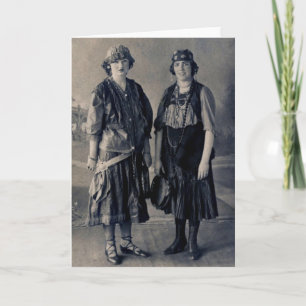 Antique 1920s Women in Gypsy Costumes Card
