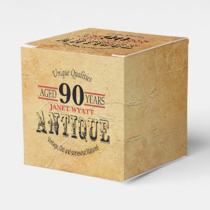 Antique 90th Birthday Design Favour Box