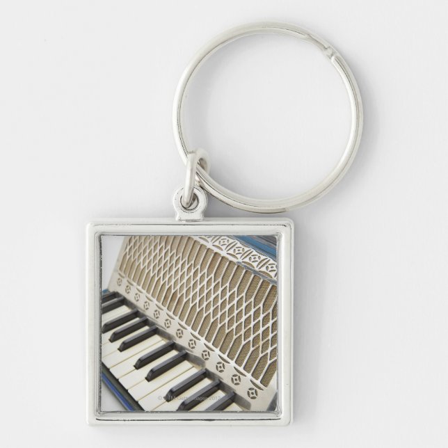 Antique Accordion Keyboard Key Ring (Front)