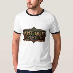 Antique Adventures Typography Art Timeless -  T-Shirt