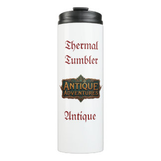 Antique Adventures Typography Art Timeless -  Thermal Tumbler