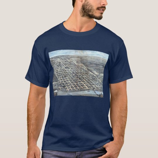 Antique Aerial City Map of Austin, Texas, 1873 T-Shirt
