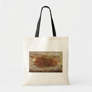 Antique Aerial Map, San Francisco City, California Tote Bag