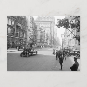 Antique Aeroplane on Parade, early 1900s Postcard