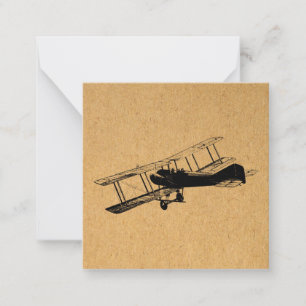 Antique Aeroplane Vintage Plane Aviation Art Card
