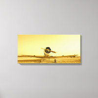 Antique Aeroplane Wings Sepia Wrapped Canvas