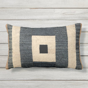 Antique African Textile Print Lumbar Pillow
