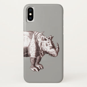 Antique Albrecht Durer Engraving of Rhinoceros iPhone X Case