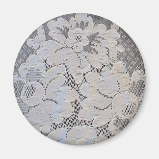 Antique Alencon Lace Floral Magnet