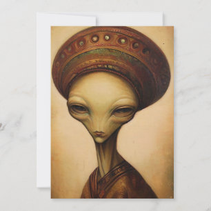 Antique Alien Portrait  Invitation