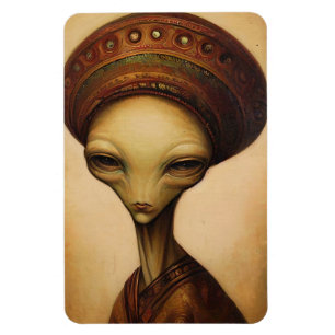 Antique Alien Portrait  Magnet
