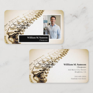 Antique anatomical illustration chiropractor photo business card