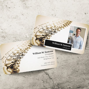 Antique anatomical illustration chiropractor photo business card
