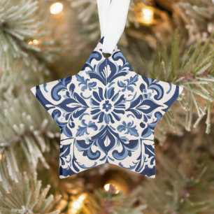 Antique Andalusian Blue Mosaic Design for Home Ornament