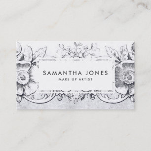 Antique Angel Cherub Flower Make Up Artist Business Card