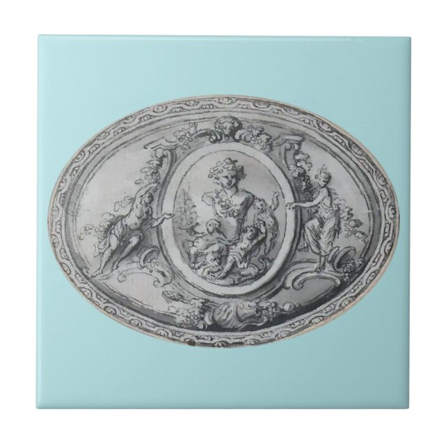 Antique Angels and Gods Greek Roman Art Tile (Front)