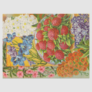 Antique Annuals Flower Tissue Paper