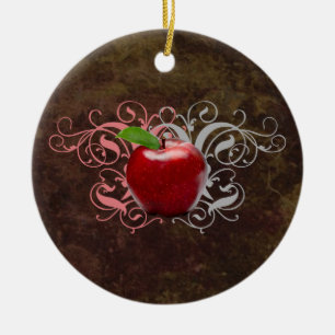 Antique Apple Ceramic Tree Decoration