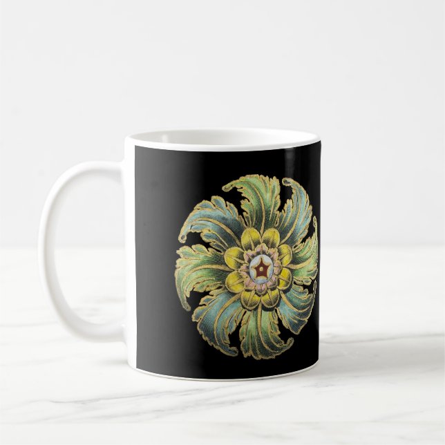 Antique Architectural Rosette No. 1 Coffee Mug (Left)