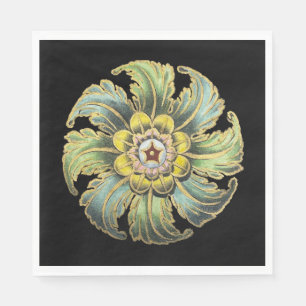 Antique Architectural Rosette No. 1 Napkin