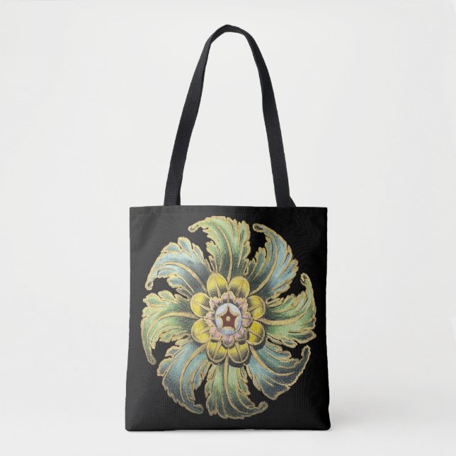 Antique Architectural Rosette No. 1 Tote Bag (Front)