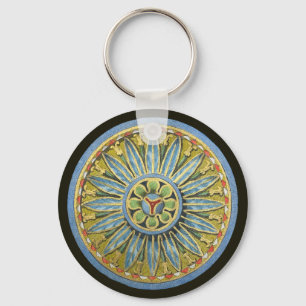 Antique Architectural Rosette No. 2 Key Ring