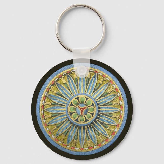 Antique Architectural Rosette No. 2 Key Ring (Front)
