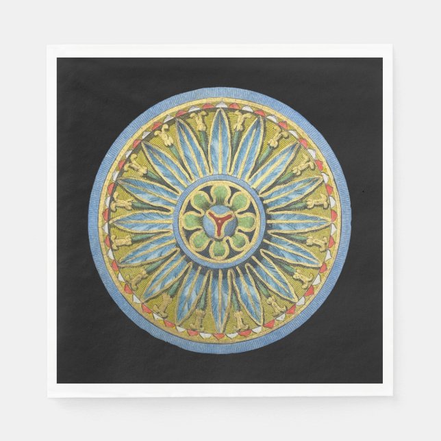 Antique Architectural Rosette No. 2 Napkin (Front)