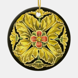 Antique Architectural Rosette No. 3 Ceramic Tree Decoration