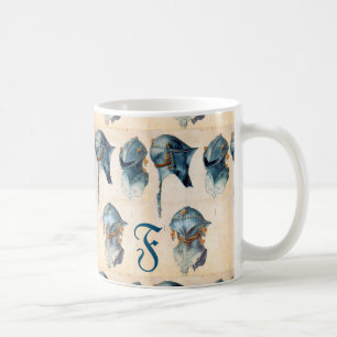 ANTIQUE ARMORS /THREE STUDIES OF A HELMET MONOGRAM COFFEE MUG