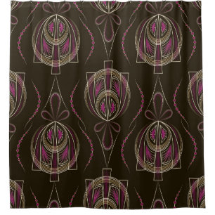 Antique Art Deco Geometric Ornament Shower Curtain