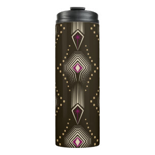 Antique Art Deco Geometric Ornament Thermal Tumbler