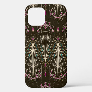 Antique art deco, geometric pattern iPhone 12 case