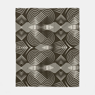 Antique Art Deco Seamless Ornament Fleece Blanket