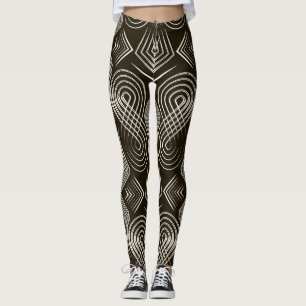 Antique Art Deco Seamless Ornament Leggings