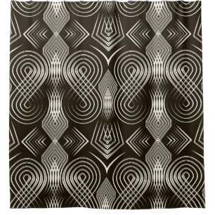Antique Art Deco Seamless Ornament Shower Curtain