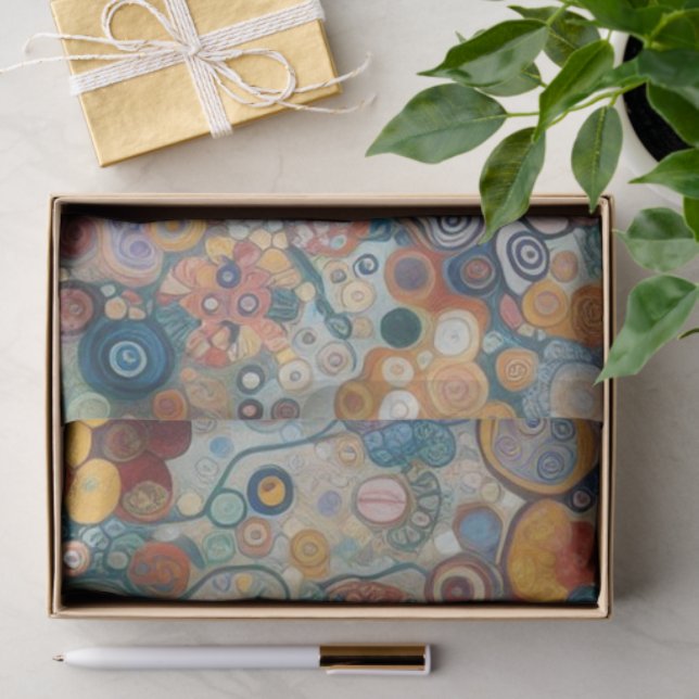 Antique Art Nouveau Style Fine Art Floral Painting Tissue Paper (Gift)