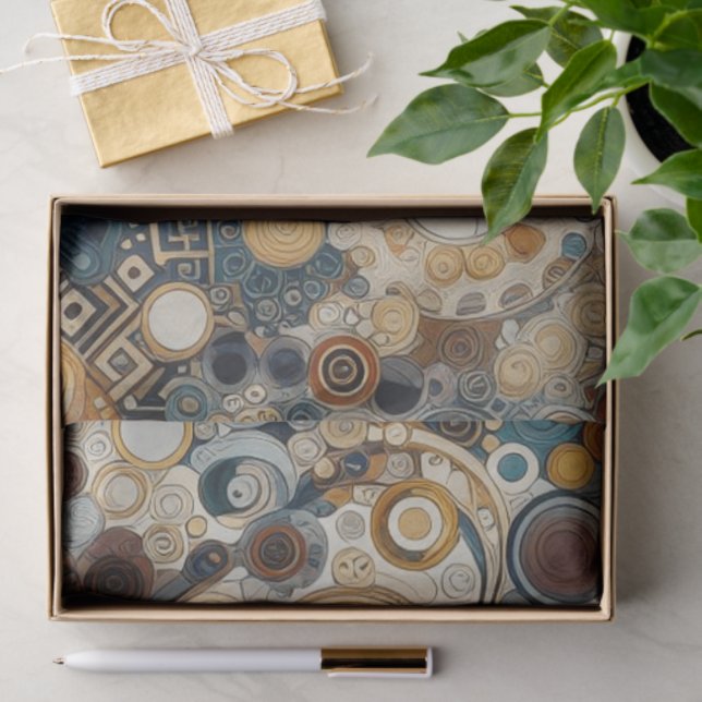 Antique Art Nouveau Style Fine Art Floral Painting Tissue Paper (Gift)