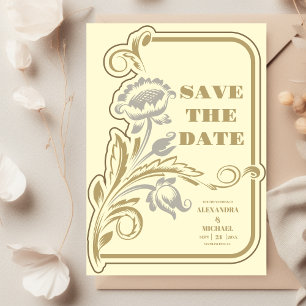 Antique  Art Nouveau Wedding Save The Date