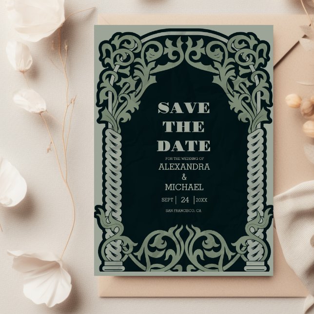 Antique  Art Nouveau Wedding Save The Date (Creator Uploaded)